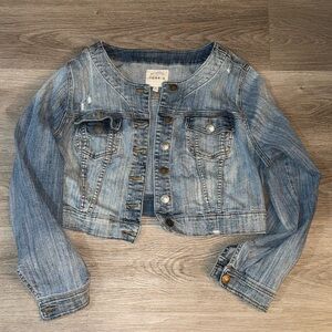 Torrid Light Blue Cropped Denim Jacket